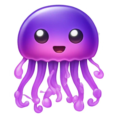 Cute jelly fish purple and pink  sticker