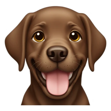 Happy brown Labrador puppy sticker