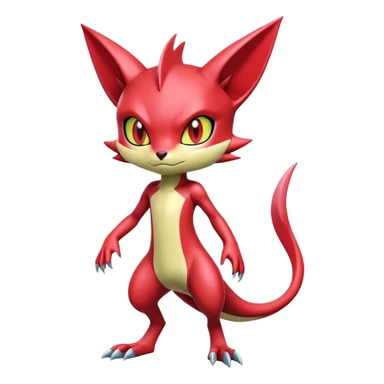 Cute Cool Edgy Shiny Futuristic Ethereal Legendary Digimon-Sneasel-Scizor-hybrid full body sticker