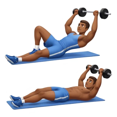 lying down man weighted glute bridges sticker