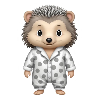 hedgehog in pajama sticker