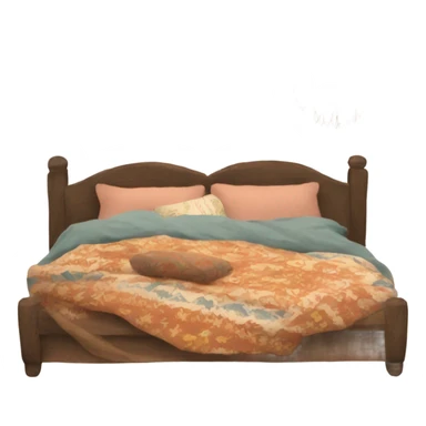 Cozy boho bed  sticker