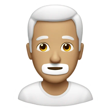 A dad with white mask sticker