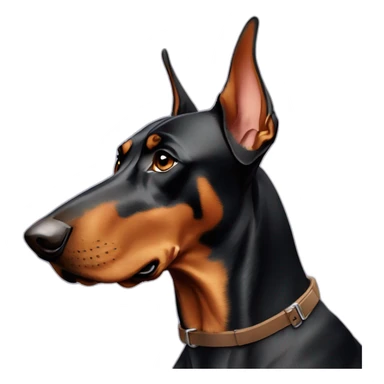Two dobermans no cropped ears sticker