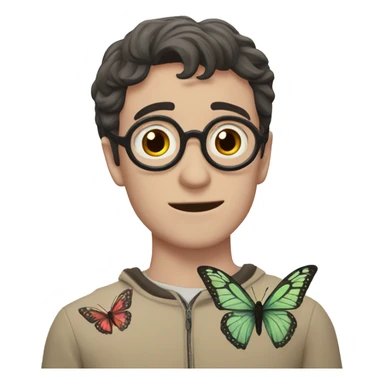 Harry Potter con mariposas  sticker