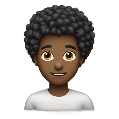 handsome black boy with Afro haircut sticker