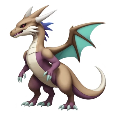 Noivern-Marowak-Lugia-Fakémon-hybrid-creature (full body)  sticker