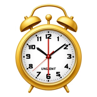 Reloj con letras URGENT sticker