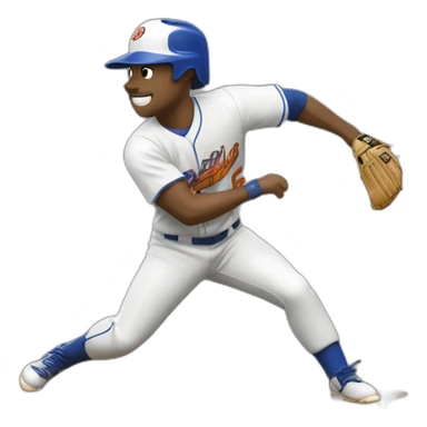 Jugador béisbol bateando sticker