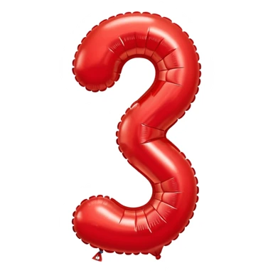 Number seven ballon sticker