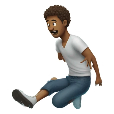 Person tripping in pool sticker