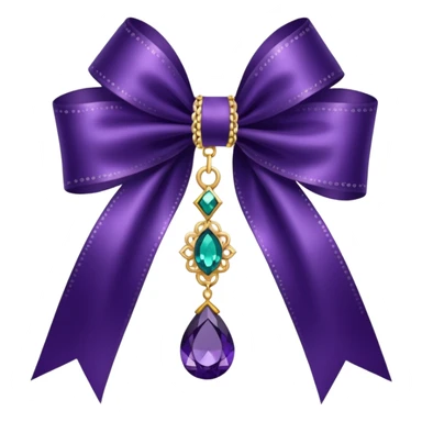 dark purple ribbon with jewelry sticker