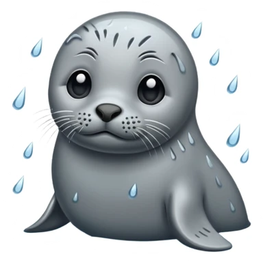 Seal in the rain sticker