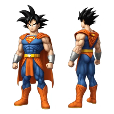 Goku-combat-superman sticker