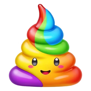 gummy rainbow poop sticker