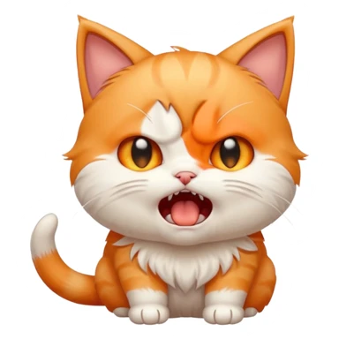 gay angry rage screaming loudly cryjng emoticon kawaii kitten sticker