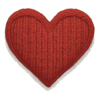 Knitted beige heart sticker