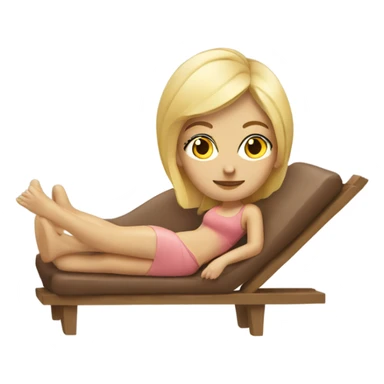Blonde woman relaxing sticker