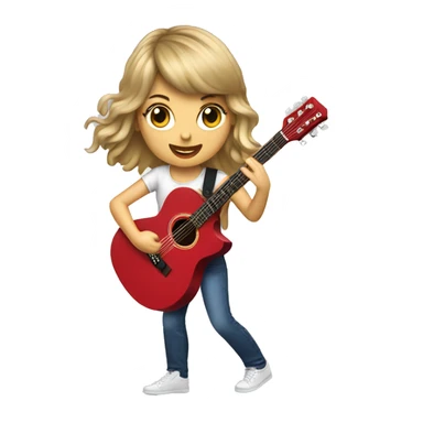 taylor swift playing a guitar sticker