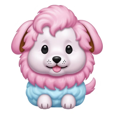Dog made of cotton candy sticker