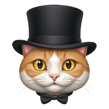 Katze mit Zylinder  sticker