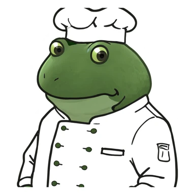 bufo in a chef coat sticker