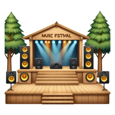 stage at the music festival sticker