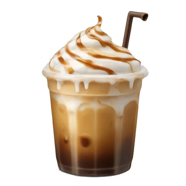 Iced coffee with sweet foam and Carmel drizzle  sticker