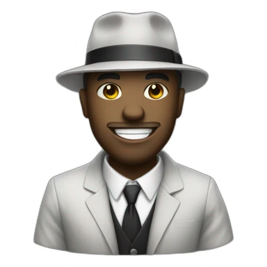 Gangster with smile sticker