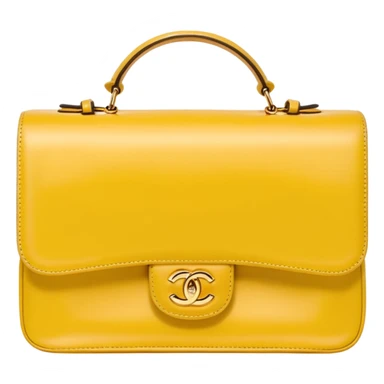 chanel butter yellow bag with gold hardware sticker
