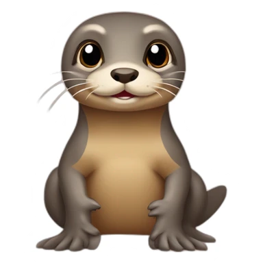 Loutre sur le dos d’une tortue sticker