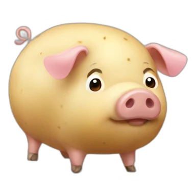 Potato pig sticker