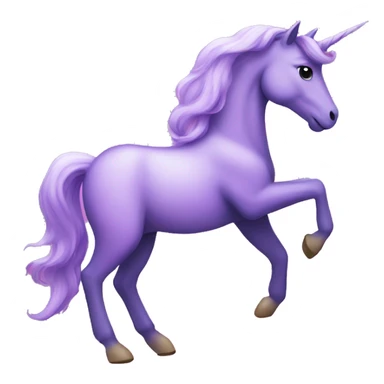 Purple unicorn with stars sticker
