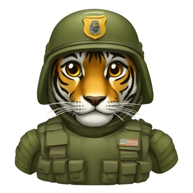 Tigre militar sticker