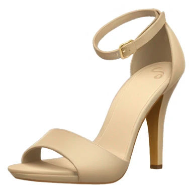 beige open toe heels with ankle strap sticker