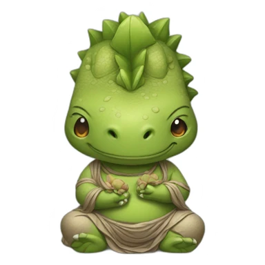 Dinosaur bouddha   sticker