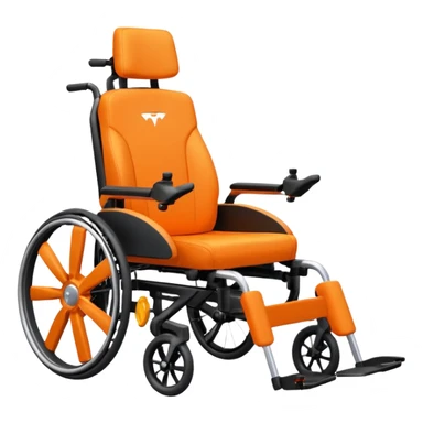 orange tesla wheelchair sticker