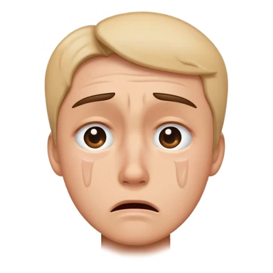 Concerned crying  sticker