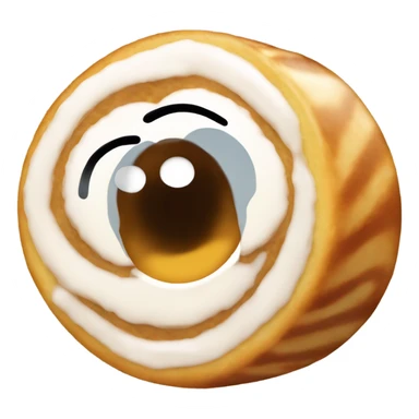 Kawaii cinnamon roll with eyelashes  sticker