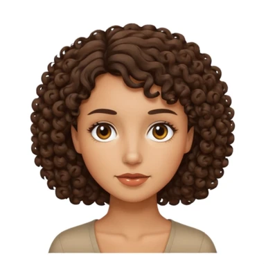 Cabelo cacheado,curto,morena sticker