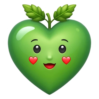 Quiero un corazón color verde pino sticker