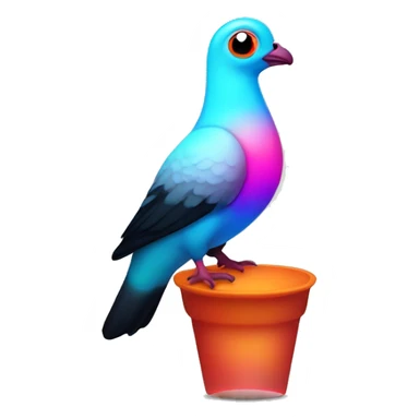 lava lamp pigeon sticker