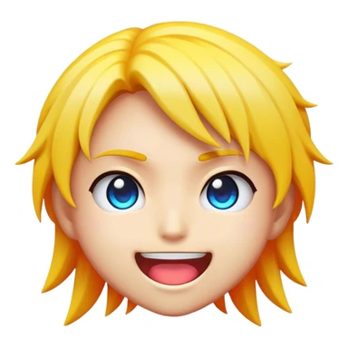 Cinematic Realistic Anime Pop Culture Emoji, featuring a dynamic, stylized portrayal of iconic anime characters rendered with vibrant textures and energetic, colorful lighting. sticker