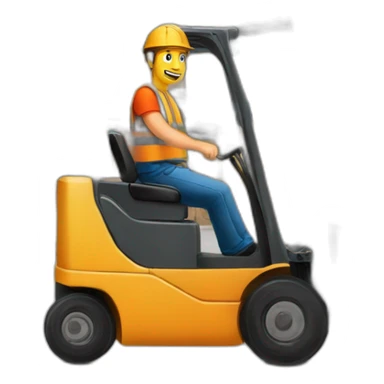 Warehouse-man-forklift sticker