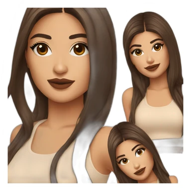 kylie jenner with brown and long hair sticker