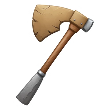 stone age axe, realistic stone and wood sticker