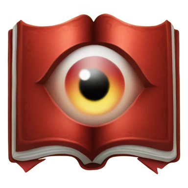 spell book that's red with eye in the middle sticker