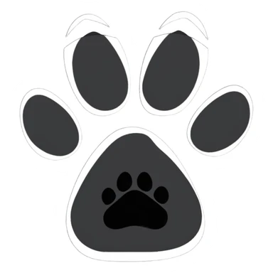 colored puppy paw print sticker