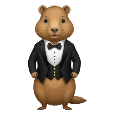 Asme una capibara con trage elegante sticker