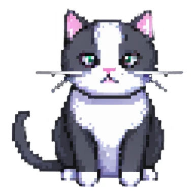 cat with whiskers sticker